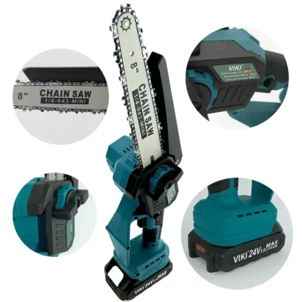 Акумулаторен верижен трион Viki с 8" шина