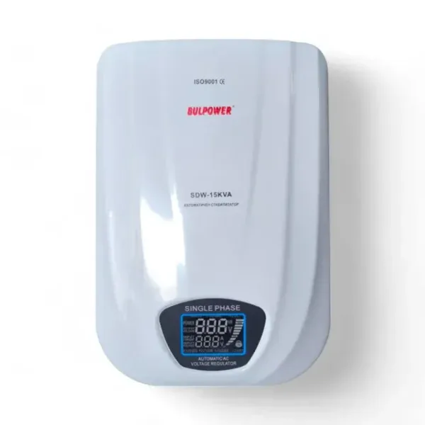 main view 1 of avtomaticen stabilizator na tok i naprezenie 15kva bulpower s led displej stenen