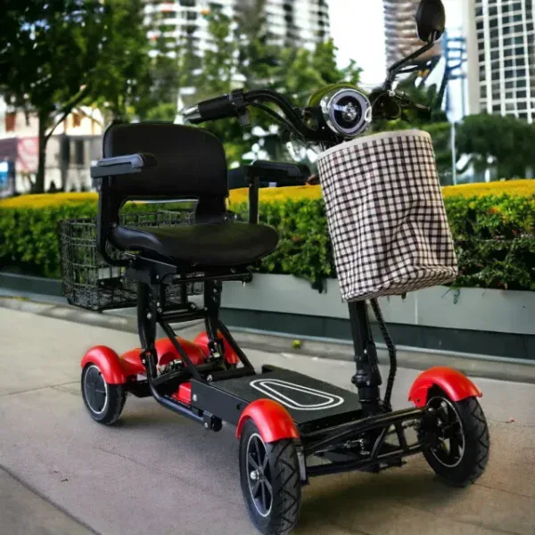 Електрическа сгъваема четириколка 750W MaxMotors red