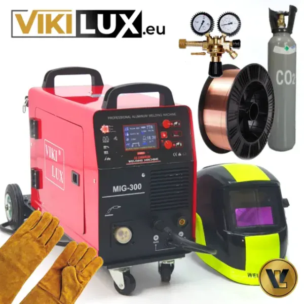 Телоподаващо+електрожен ЗА АЛУМИНИЙ с микропроцесор VIKI LUX 300 PRO