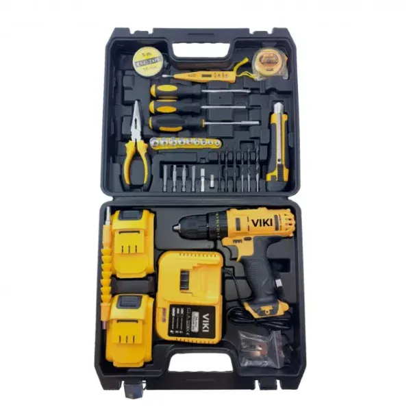 Ударно пробивен акумулаторен винтоверт в комплект с инструменти