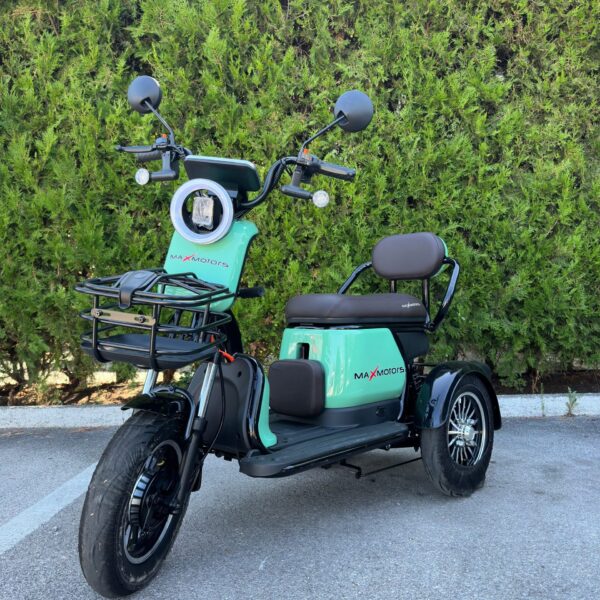 Двуместна електрическа триколка MaxMotors Grand Pudding 2000W 60V-25Ah Green