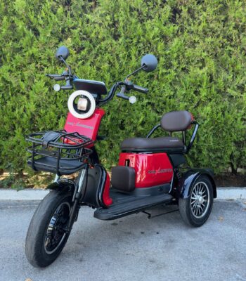 Двуместна електрическа триколка | Pudding 2000W, Red - BP