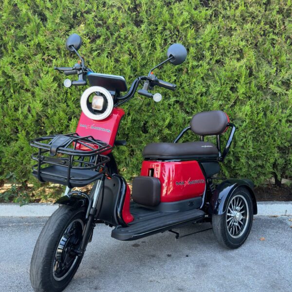 Двуместна електрическа триколка MaxMotors Grand Pudding 2000W 60V-25Ah Red