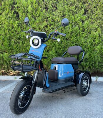 Двуместна електрическа триколка | Pudding 2000W, Blue - BP